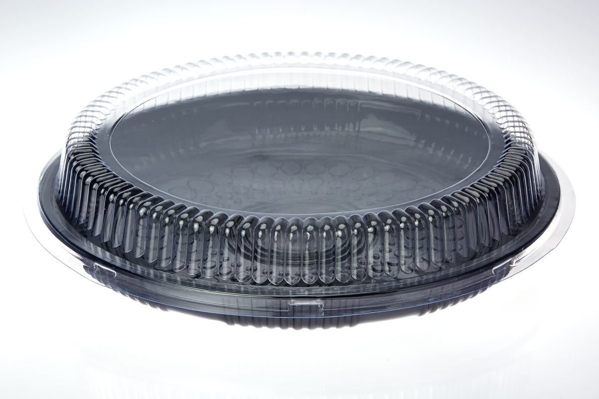 Platter Plastic 15″ Lid Round Dome Clear Each