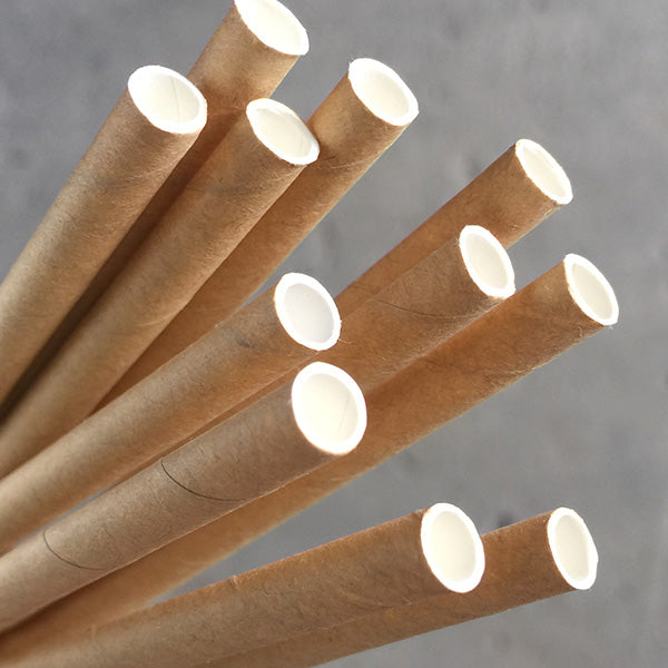 Straws Paper Standard bygreen Kraft Brown (Carton 2500) (Pack 250)