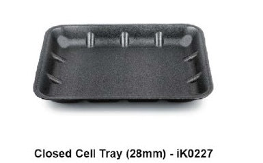 Foam Tray (8″x7″ x 35mm) Black Deep “Ikon” (Carton 360) (Sleeve 90)